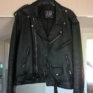 Mens Vintage leather Motorcycle jacket